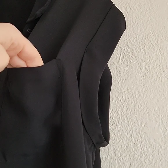 Mossimo Black Sheer Flowy Top - Picture 5 of 7